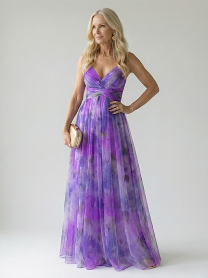 Solène Wrapped Bodice Maxi Dress