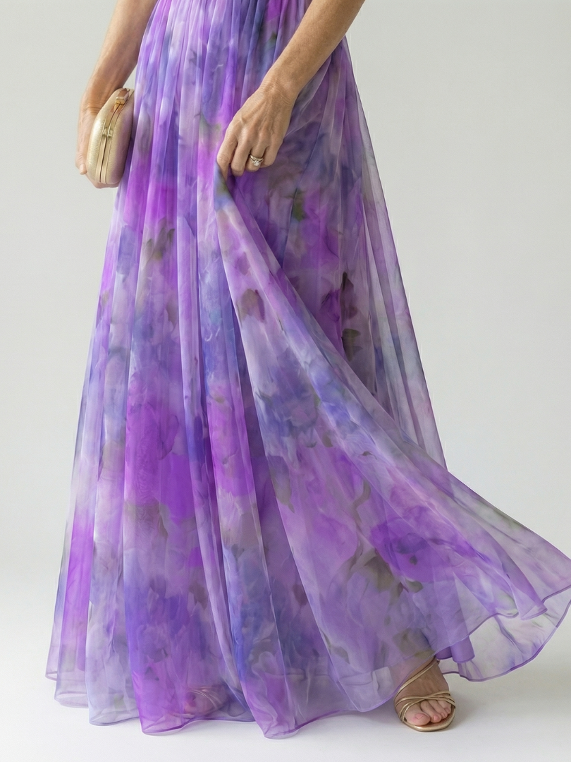 Solène Wrapped Bodice Maxi Dress