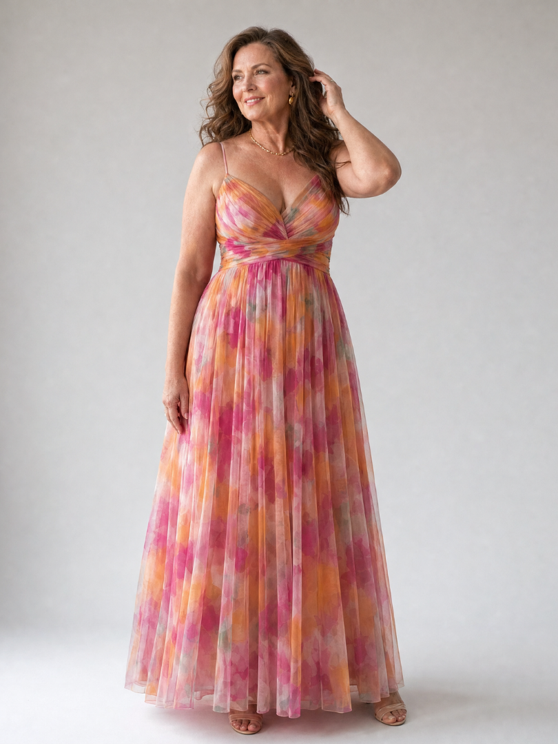 Solène Wrapped Bodice Maxi Dress