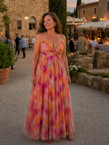 Solène Wrapped Bodice Maxi Dress