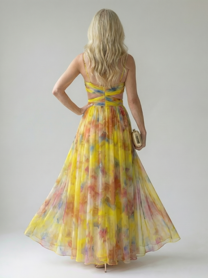 Solène Wrapped Bodice Maxi Dress