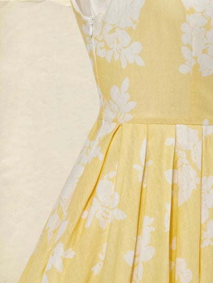 Off-Shoulder Floral Swing Midi Dress
