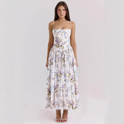 Arvelle Pleated Strapless Midi Wedding Guest Dress