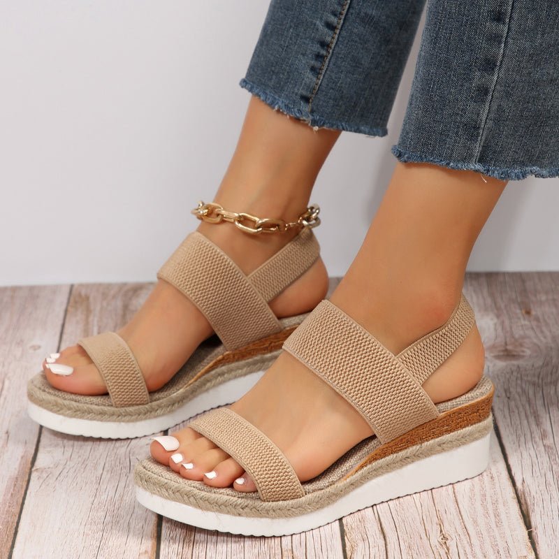 Monaco Stretch Strap Platform Sandals