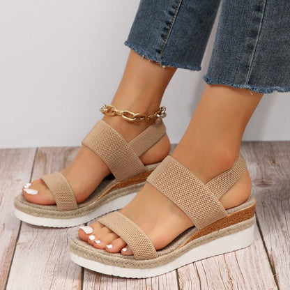 Monaco Stretch Strap Platform Sandals