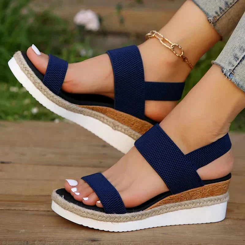 Monaco Stretch Strap Platform Sandals