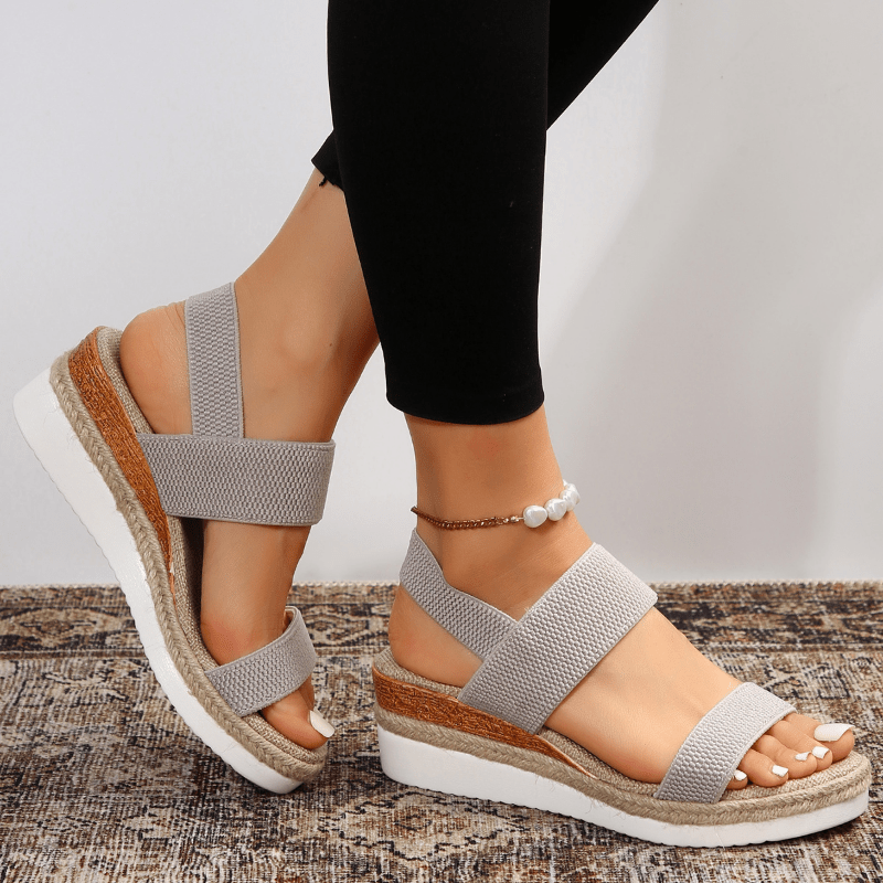Monaco Stretch Strap Platform Sandals