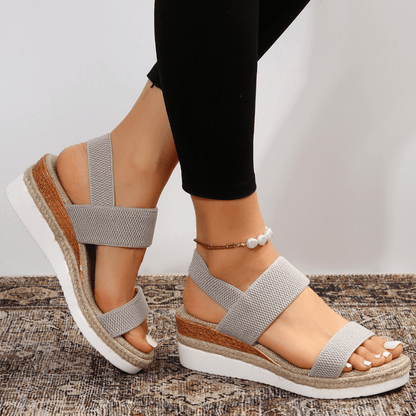 Monaco Stretch Strap Platform Sandals