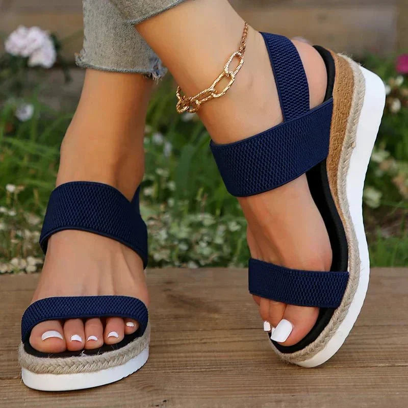 Monaco Stretch Strap Platform Sandals