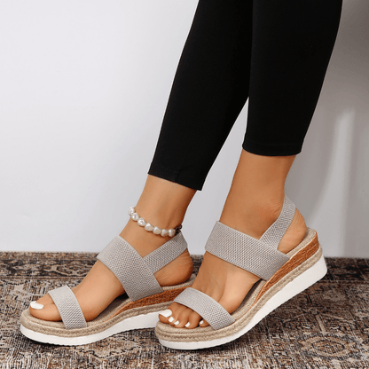 Monaco Stretch Strap Platform Sandals