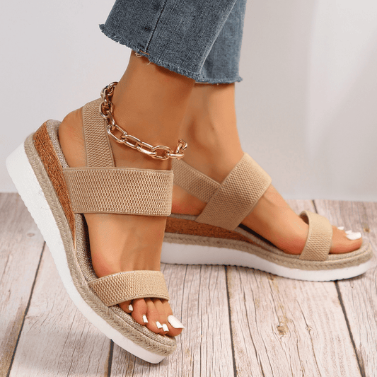Monaco Stretch Strap Platform Sandals