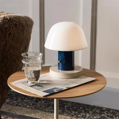 Mushroom Table Lamp | Modern Rechargeable Cordless LED Light For Tables, Travel and Camping