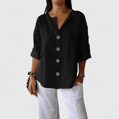 Olivia Relaxed V-Neck Blouse