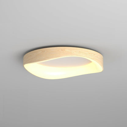 Nordic Artistic Wood Grain Ceiling Light | IP54 Rated LED In Four Finishes and Two Room Sizes