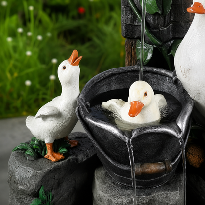 Solar Garden Fountain Birdbath | Floating Water Feature Pump With Multiple Nozzles For Ponds