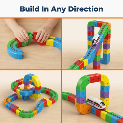 Electric Toy Train Set | Motor Skills Learning Track Toy For Young Children With Easy Connect Pieces