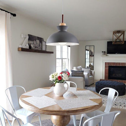 Modern Single Pendant Dome Light | Scandinavian Metal Hanging Lamp In Nine Bold Colourways
