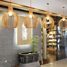 Handcrafted Wooden Pendant Light | Natural Scandinavian Ceiling Lamp For Dining Room Tables