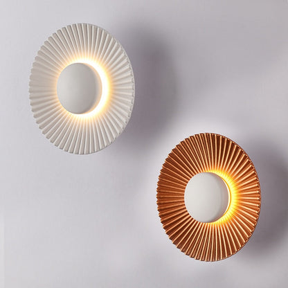 Solvara Wall Lamp | Modern Metallic Sun Ray Design With An Integrated Warm White LED Halo Glow