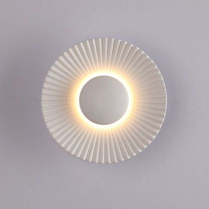 Solvara Wall Lamp | Modern Metallic Sun Ray Design With An Integrated Warm White LED Halo Glow