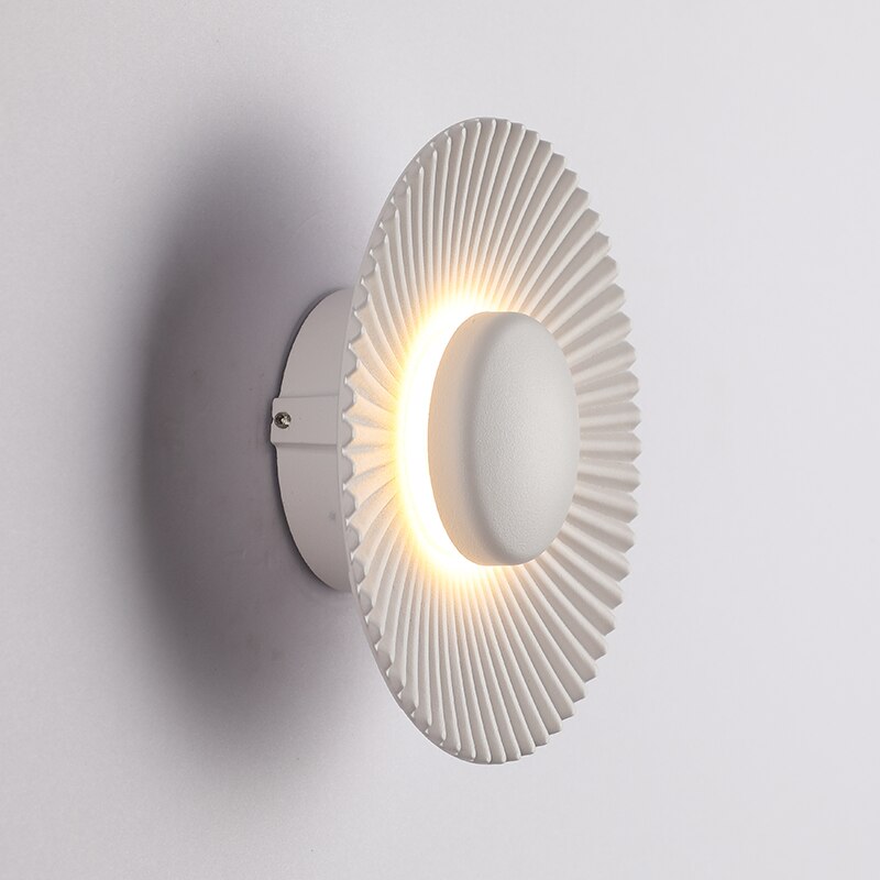 Solvara Wall Lamp | Modern Metallic Sun Ray Design With An Integrated Warm White LED Halo Glow
