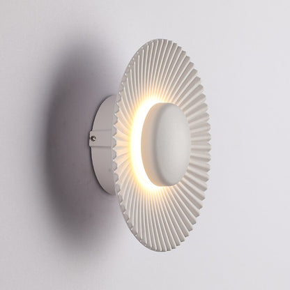 Solvara Wall Lamp | Modern Metallic Sun Ray Design With An Integrated Warm White LED Halo Glow
