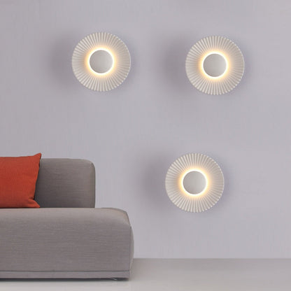 Solvara Wall Lamp | Modern Metallic Sun Ray Design With An Integrated Warm White LED Halo Glow