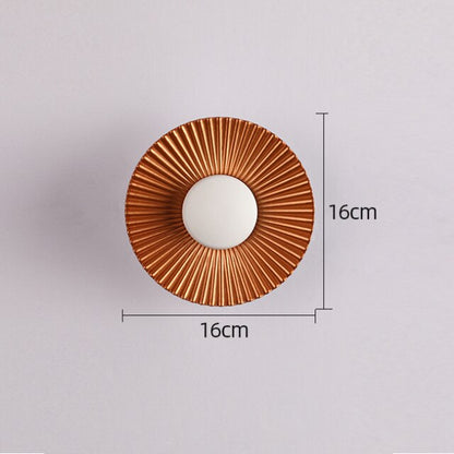 Solvara Wall Lamp | Modern Metallic Sun Ray Design With An Integrated Warm White LED Halo Glow