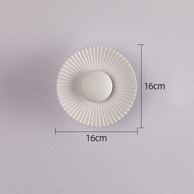 Solvara Wall Lamp | Modern Metallic Sun Ray Design With An Integrated Warm White LED Halo Glow