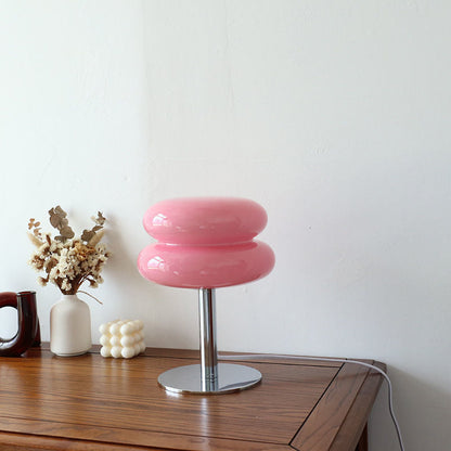 Italian Designer Glass Table Lamp | Modern Retro Accent Light For Living Rooms and Consoles
