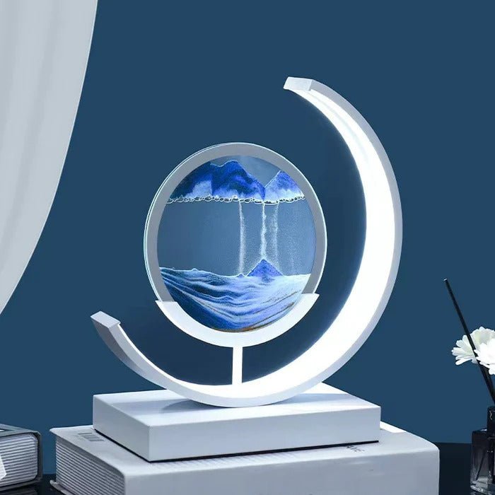 Dunefall Quicksand LED Table Lamp | Flowing Sand Art Lamp For Desks, Offices and Home Bedsides