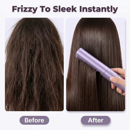 Glosswand Portable Hair Straightener | Compact Fast Heat Travel Flat Iron For Fringes and Touch Ups