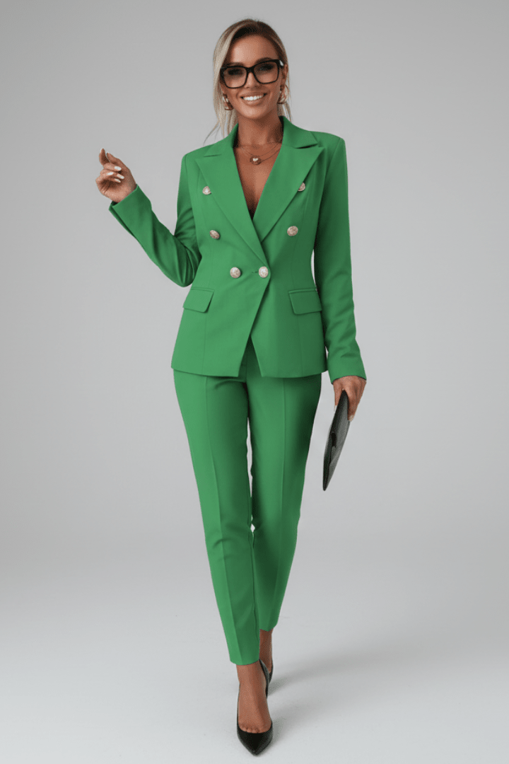 Tailored Two-Piece Woven Pant Suit