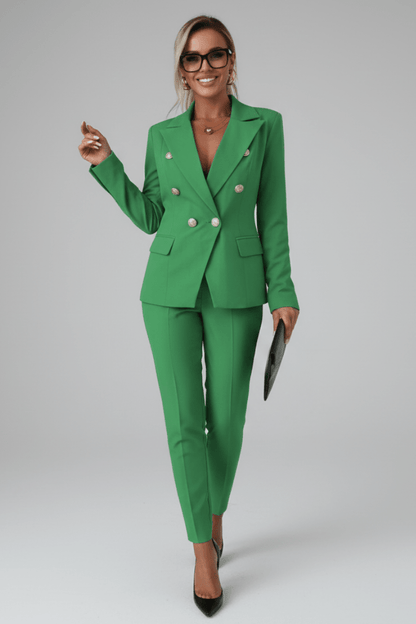 Tailored Two-Piece Woven Pant Suit