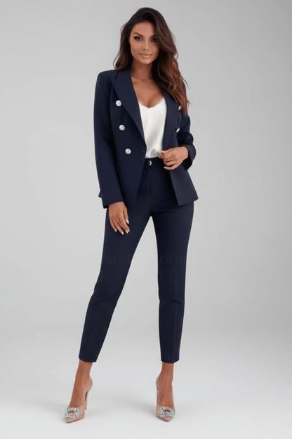 Tailored Two-Piece Woven Pant Suit