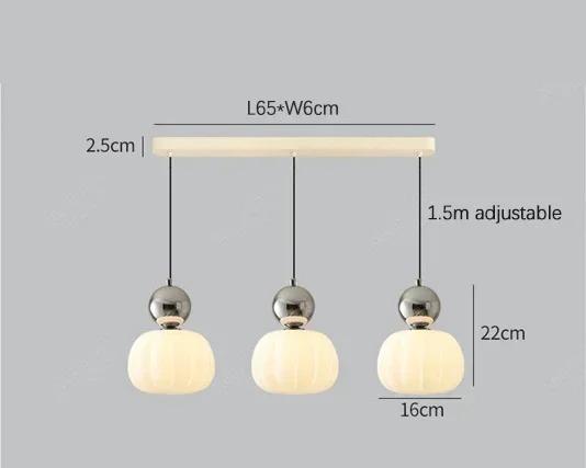 Nordic Pumpkin Pendant Light | Modern Ribbed LED Ceiling Lamp For Kitchens and Dining Areas
