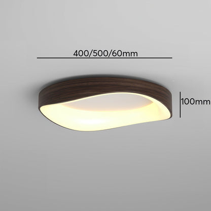 Nordic Artistic Wood Grain Ceiling Light | IP54 Rated LED In Four Finishes and Two Room Sizes