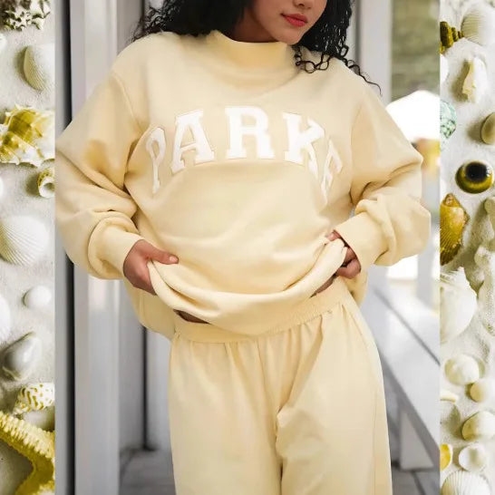 Kenni Mock Neck Varsity Sweatshirt